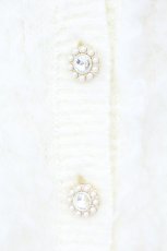 画像2: axes femme POETIQUE / ウェーブファーニットカーディガン M アイボリー O-26-10-19-049-AX-TO-IG-OS (2)