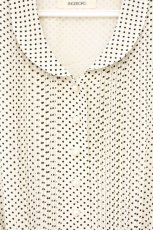 画像2: INGEBORG / ドット半袖シフォンワンピース  オフシロ×クロ O-26-10-19-061-LO-OP-IG-OS (2)
