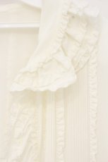 画像2: INGEBORG / フリルオーバーブラウス  シロ O-26-10-19-076-LO-BL-IG-OS (2)