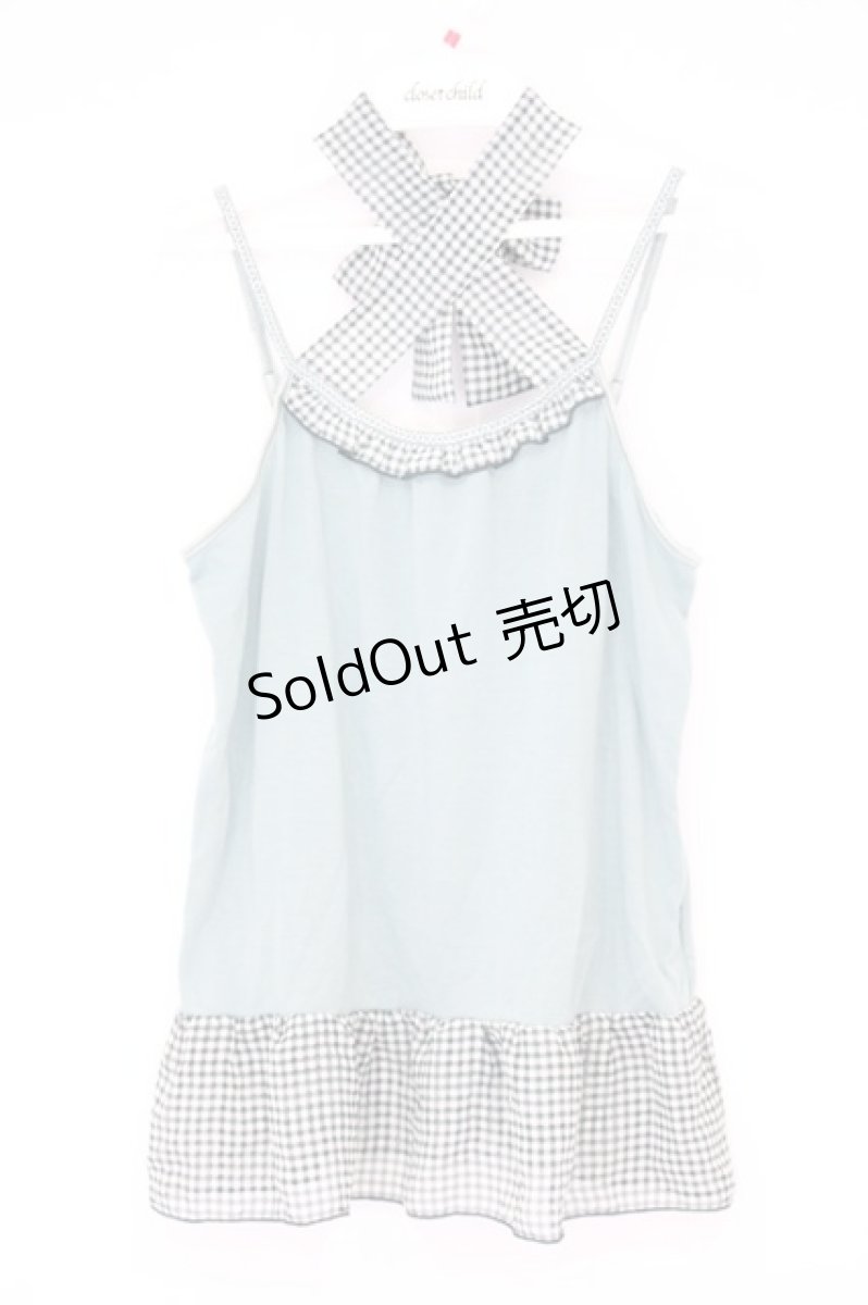 画像1: axes femme / シフォンホルターキャミソール付きサマーニット M グリーン O-26-10-19-084-AX-TO-OW-OS (1)