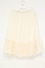 画像3: axes femme / 繊細レースミディ丈ペチスカート M シロ O-26-10-19-025-AX-SK-IG-OS (3)