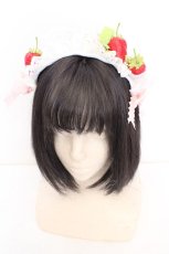 画像1: Anges et Demons / いちご装飾カチューシャ  シロ×ピンク O-26-10-20-044-GO-AC-IG-OS (1)