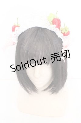 Preview of いちご装飾カチューシャ  シロ×ピンク