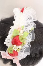 画像2: Anges et Demons / いちご装飾カチューシャ  シロ×ピンク O-26-10-20-044-GO-AC-IG-OS (2)