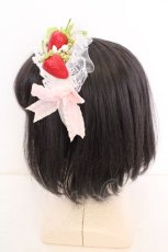 画像3: Anges et Demons / いちご装飾カチューシャ  シロ×ピンク O-26-10-20-044-GO-AC-IG-OS (3)