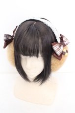 画像1: LOLITA / リボンファーイヤーマフ  ブラウン O-26-10-20-046-LO-ZA-IG-OS (1)