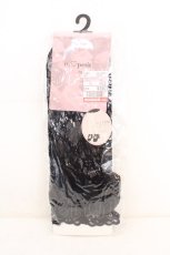 画像1: m petit by misako / AMCSレーシーリボンレース 23-25cm クロ O-26-10-20-061-LO-ZA-IG-OS (1)