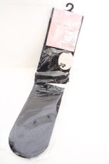 画像1: m petit by misako / AMOVKフロントリボン オーバーニーソックス 23-25cm クロ O-26-10-20-063-LO-ZA-IG-OS (1)
