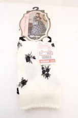 画像1: Kurumi Collaboration / ECkurumiOVKリボン オーバーニーソックス 23-25cm シロ×クロ O-26-10-20-069-LO-ZA-IG-OS (1)