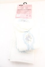 画像2: m petit by misako / ECAMOVKバラレース オーバーニーソックス 23-25cm サックス×シロ O-26-10-20-072-LO-ZA-IG-OS (2)