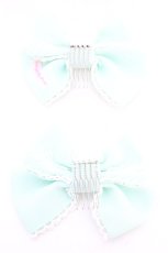 画像2: Angelic Pretty / Candyレースグログランリボンコーム  ミントグリーン O-26-10-20-077-AP-ZA-IG-OS (2)