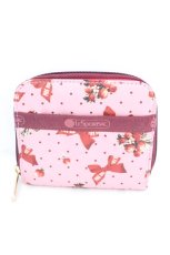 画像1: PINK HOUSE / × LeSportsac PHリボンベリーフェッティ柄折り畳み財布  ピンク O-26-10-20-083-LO-ZA-IG-OS (1)