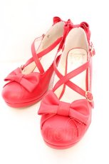 画像1: Lococo×byあしながおじさん / My Ribbon Shoes 24cm アカ O-26-10-20-088-LO-SH-OW-OS (1)