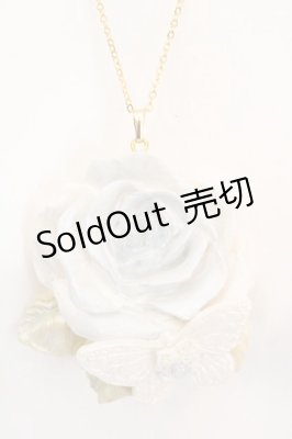 Preview of ローズバタフライネックレス  シロ