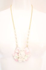 画像2: PM:L / ラビットネックレス  シロ×+ピンク O-26-10-20-092-LO-AC-IG-OS (2)