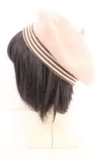 画像2: axes femme / ロゴプレート付ラインベレー  ベージュ O-26-10-20-033-AX-AC-IG-OS (2)