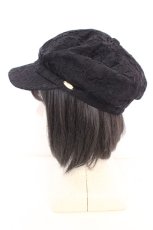 画像2: axes femme POETIQUE / プレート付きレースキャスケット 57.5cm クロ O-26-10-20-040-AX-AC-IG-OS (2)