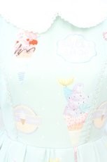 画像2: axes femme kawaii / アイス柄半袖ワンピース M グリーン O-26-10-22-019-AX-OP-YM-OS (2)