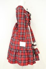 画像4: axes femme kawaii / タータンチェックチェックワンピース M アカ O-26-10-22-020-AX-OP-OW-OS (4)