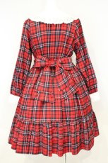 画像5: axes femme kawaii / タータンチェックチェックワンピース M アカ O-26-10-22-020-AX-OP-OW-OS (5)