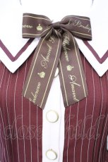画像2: Amavel / ストライプセーラーワンピース  ボルドー×ピンク O-26-10-22-038-CA-OP-IG-OS (2)