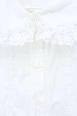 画像2: BABY,THE STARS SHINE BRIGHT / 刺繍入り後ろピンタックブラウス  シロ O-26-10-22-048-BA-BL-OW-OS (2)