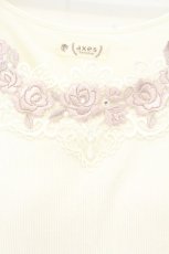 画像2: axes femme / カップ付ローズレースタンク L オフシロ O-26-10-22-056-AX-TO-IG-OS (2)