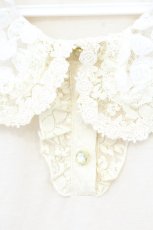 画像2: axes femme / バラ生地襟付きタンクトップ M 生成 O-26-10-22-060-AX-TO-IG-OS (2)