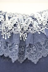 画像2: axes femme / カップ付き蝶々レースキャミ L ブルー O-26-10-22-061-AX-TO-IG-OS (2)