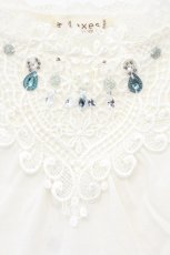 画像2: axes femme / レースビジューデザインタンク F アイボリー O-26-10-22-062-AX-TO-IG-OS (2)