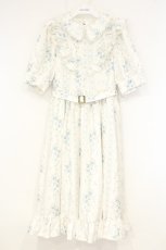 画像1: Kurumi Collaboration / ヴィンテージローズグランワンピース S シロ×サックス O-26-10-22-066-LO-OP-IG-OS (1)