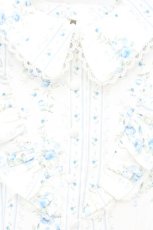画像2: Kurumi Collaboration / ヴィンテージローズグランワンピース S シロ×サックス O-26-10-22-066-LO-OP-IG-OS (2)
