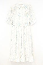 画像4: Kurumi Collaboration / ヴィンテージローズグランワンピース S シロ×サックス O-26-10-22-066-LO-OP-IG-OS (4)