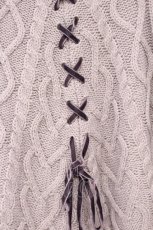 画像3: axes femme POETIQUE / ケーブル裏ボアニットケープ M ラベンダー O-26-10-22-069-AX-JA-IG-OS (3)
