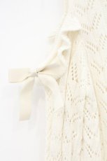 画像2: axes femme POETIQUE / 透かし編み肩開きニットプルオーバー M アイボリー O-26-10-22-070-AX-TO-IG-OS (2)