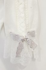 画像2: axes femme / レースフリルニット F シロ O-26-10-22-071-AX-TO-IG-OS (2)