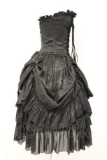画像4: ATELIER PIERROT / Bustle Corset Dress[Rose Jacquard]  ブラック O-26-10-22-011-EL-OP-OW-OS (4)