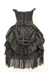 画像5: ATELIER PIERROT / Bustle Corset Dress[Rose Jacquard]  ブラック O-26-10-22-011-EL-OP-OW-OS (5)
