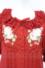 画像2: PINK HOUSE / Berry Rose刺繍入りパッチワーク風ワンピース  アカ O-26-10-22-013-LO-OP-IG-OS (2)