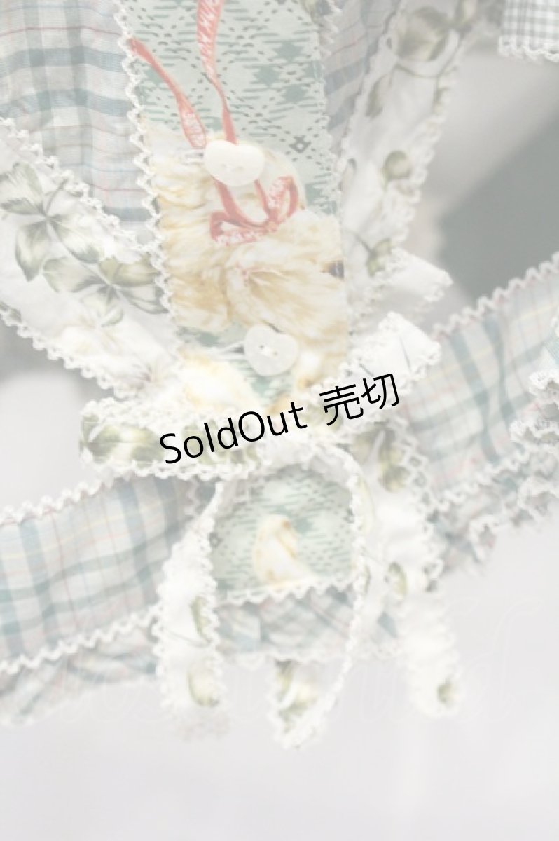 画像4: PINK HOUSE / White Cloverプリントパッチワークワンピース  シロ×グリーン O-26-10-22-014-LO-OP-IG-OS (4)