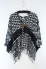 画像1: m petit by misako / AMレースツキポンチョ  クロ O-26-10-23-033-LO-ZA-OW-OS (1)