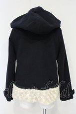 画像3: axes femme / 薔薇ボア使いショートコート M ネイビー O-26-10-23-044-AX-CO-OW-OS (3)