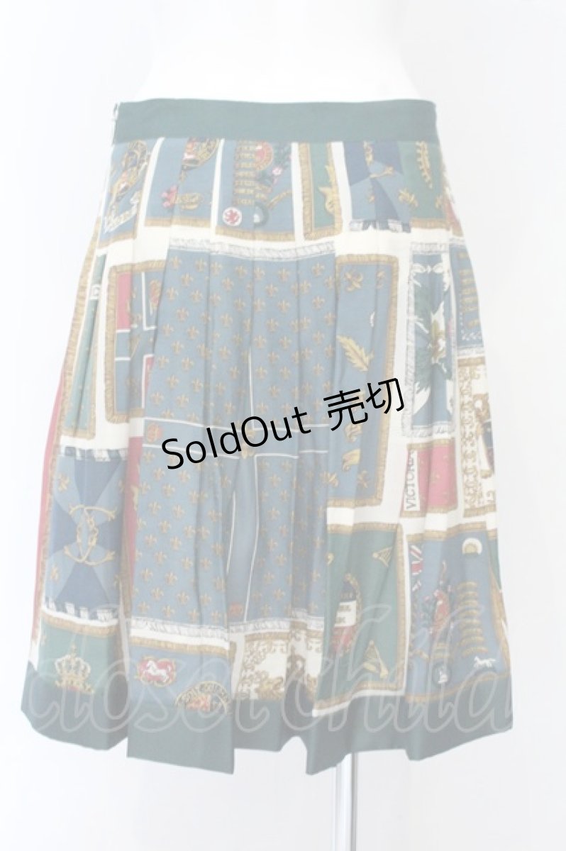 画像2: Jane Marple / Royal Flagミニスカート M グリーンｘマルチ O-26-10-23-063-JM-SK-OW-OS (2)