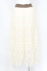画像3: axes femme POETIQUE / レースティアードロングスカート  アイボリー O-26-10-23-074-AX-SK-IG-OS (3)