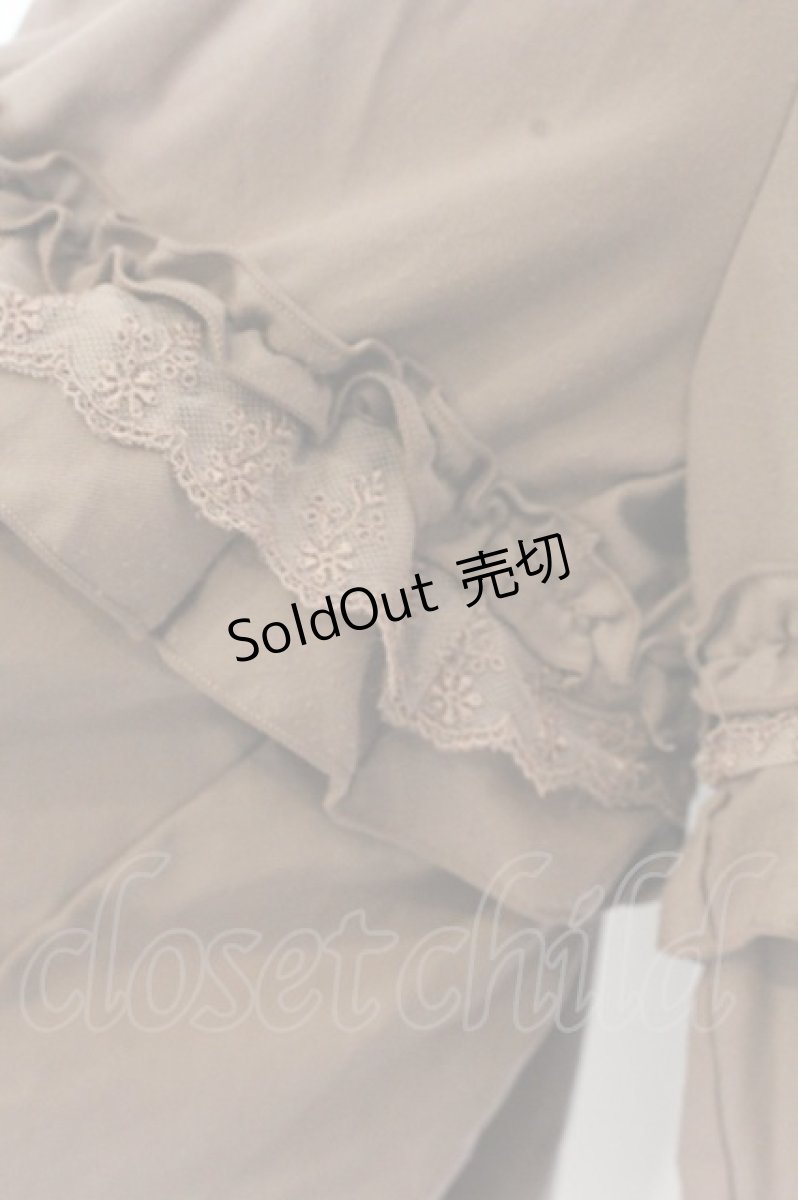 画像2: axes femme / シャーリングフリルワイドパンツ M キャメル O-26-10-23-079-AX-PA-IG-OS (2)
