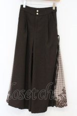 画像1: axes femme / チェック切替ワイドパンツ M ブラウン O-26-10-23-089-AX-PA-IG-OS (1)