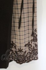 画像2: axes femme / チェック切替ワイドパンツ M ブラウン O-26-10-23-089-AX-PA-IG-OS (2)