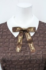 画像2: axes femme POETIQUE / 明治チョコレートワンピース M ブラウン×シロ O-26-10-23-022-AX-OP-IG-OS (2)