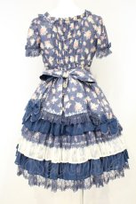 画像6: Angelic Pretty / ファンシーローズワンピース  ネイビー O-26-10-24-035-AP-OP-IG-OS (6)