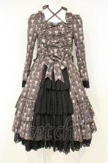 画像1: ATELIER PIERROT / Rosy Bouquet Dress  チャコール O-26-10-24-036-EL-OP-IG-OS (1)